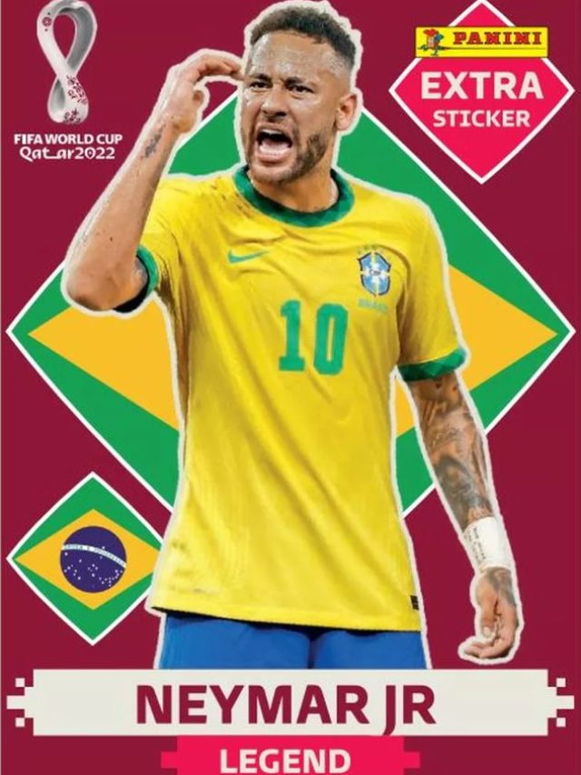 Figurinha Neymar Legend DOURADA Copa 2022