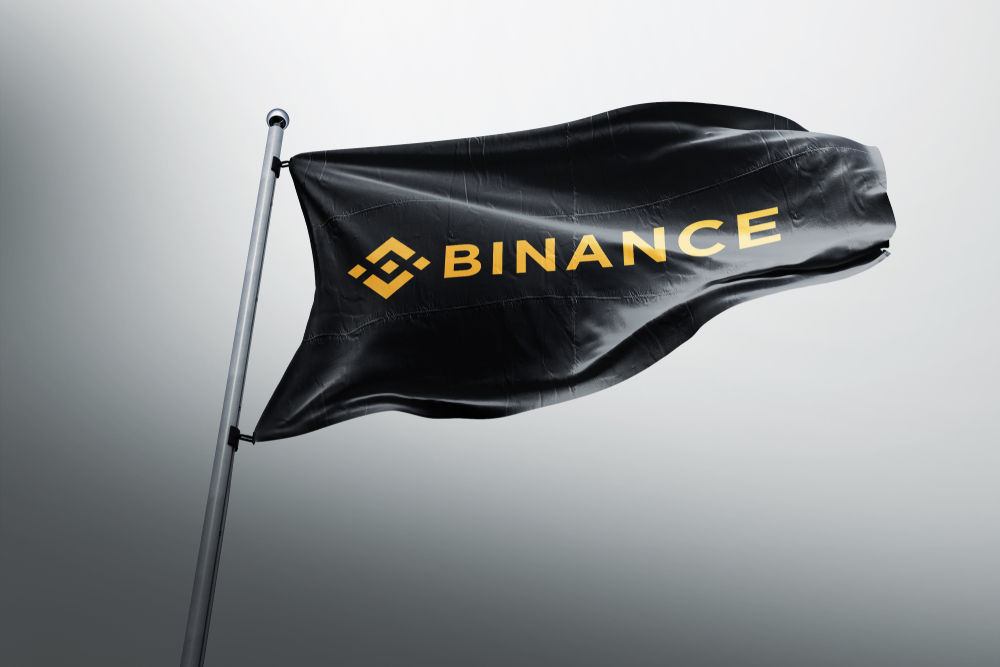 Binance,Bnb,Cryptocurrency,Logo,3d,Realistic,Flag,Render