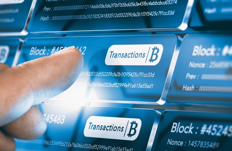 Blockchain Technology. Bitcoin Transfer