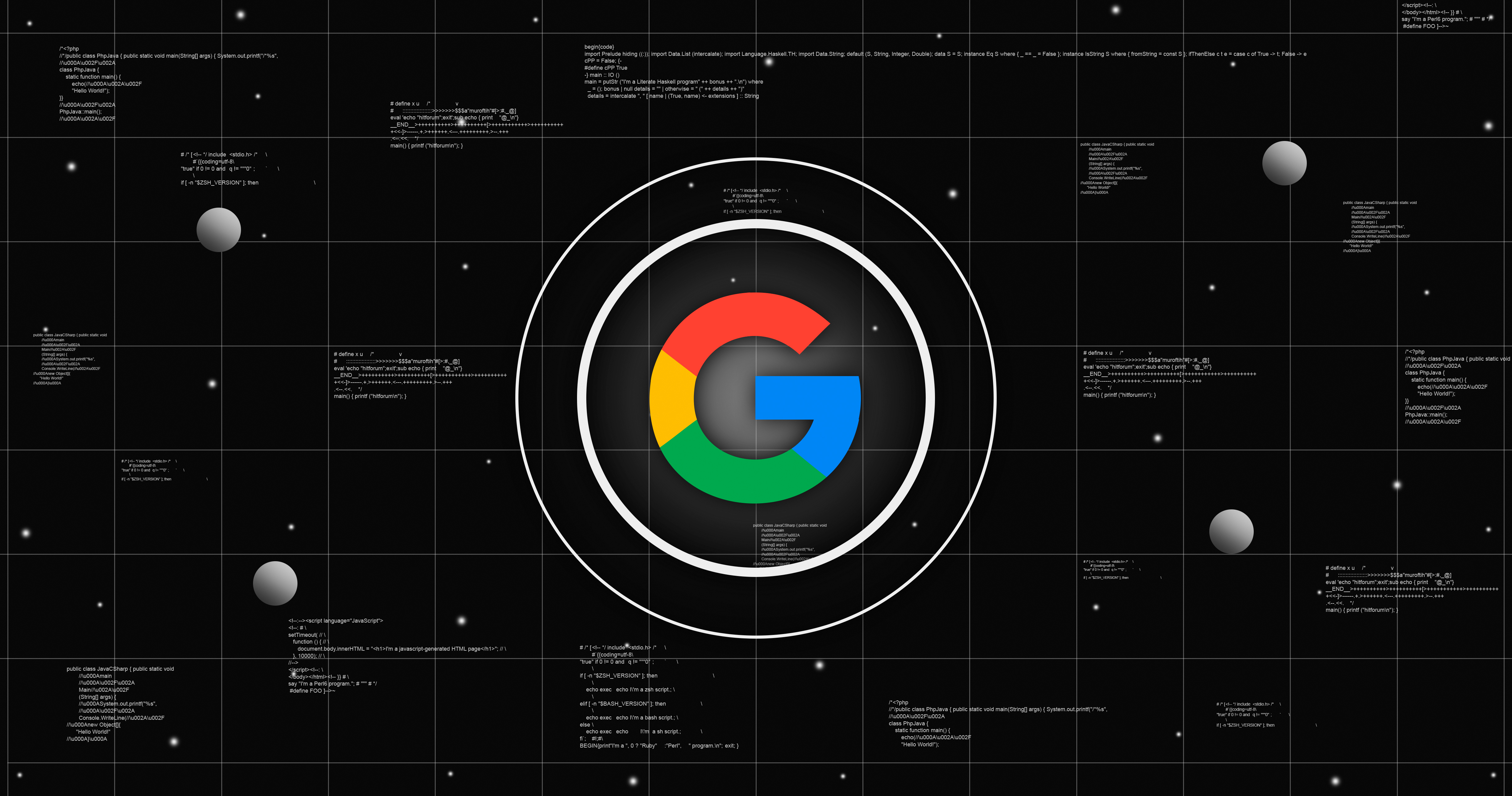 Google logo icon on technology futuristic background