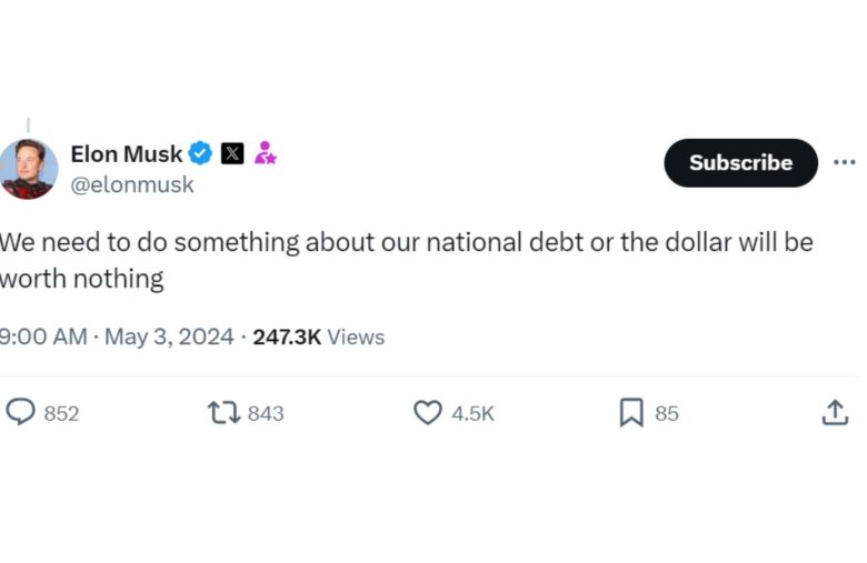 EUA dólar Elon Musk