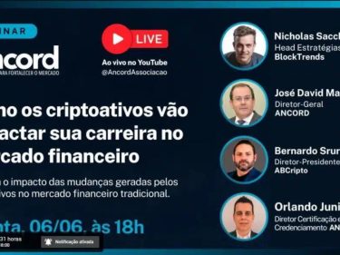ANCORD, certificadora de AAI, promove live sobre criptomoedas