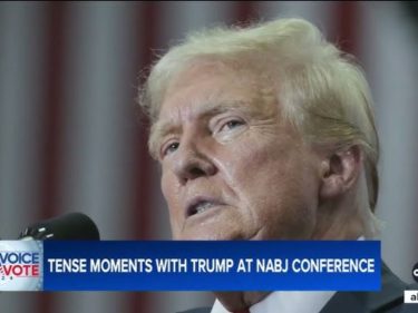 Trump discursa em associação de jornalistas negros e aumenta chances…de Kamala Harris