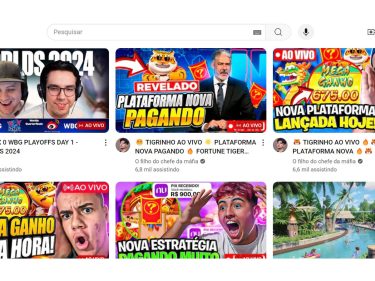 No Brasil, maiores lives de games no YouTube são de Tigrinho (e para crianças)