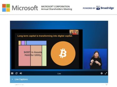 Microsoft renega Bitcoin mesmo após apresentação de Michael Saylor