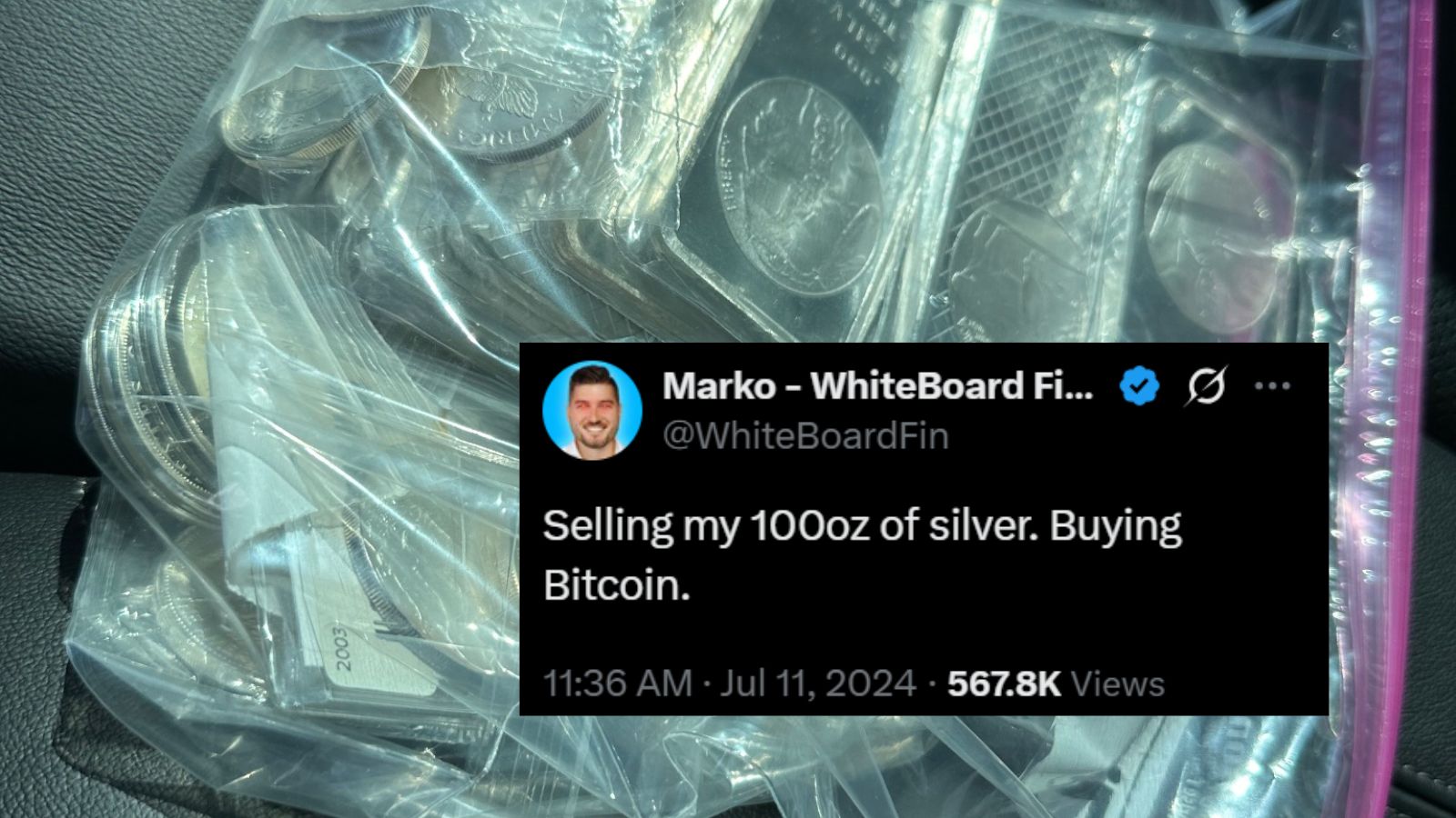 Trader que vendeu prata e comprou Bitcoin está lucrando quase 14 vezes mais