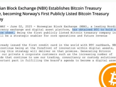 Norwegian Block Exchange (NBX) é a primeira empresa pública da Noruega a adotar Bitcoin tesouraria