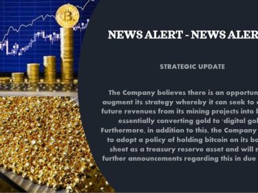 Mineradora de ouro vende metal para comprar Bitcoin