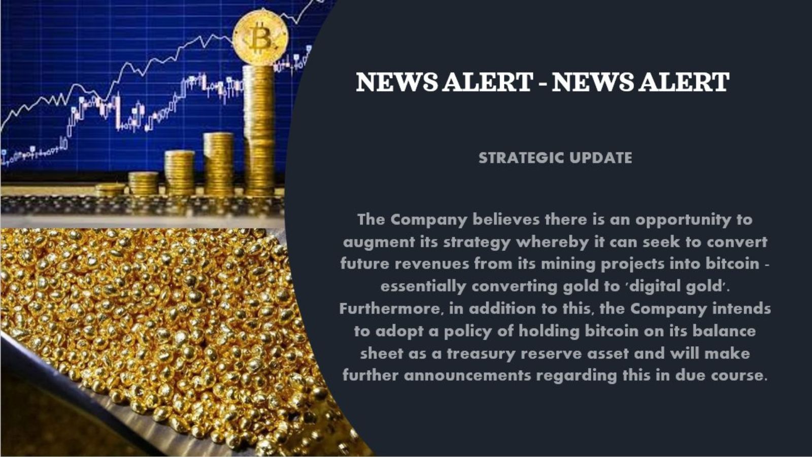 Mineradora de ouro vende metal para comprar Bitcoin