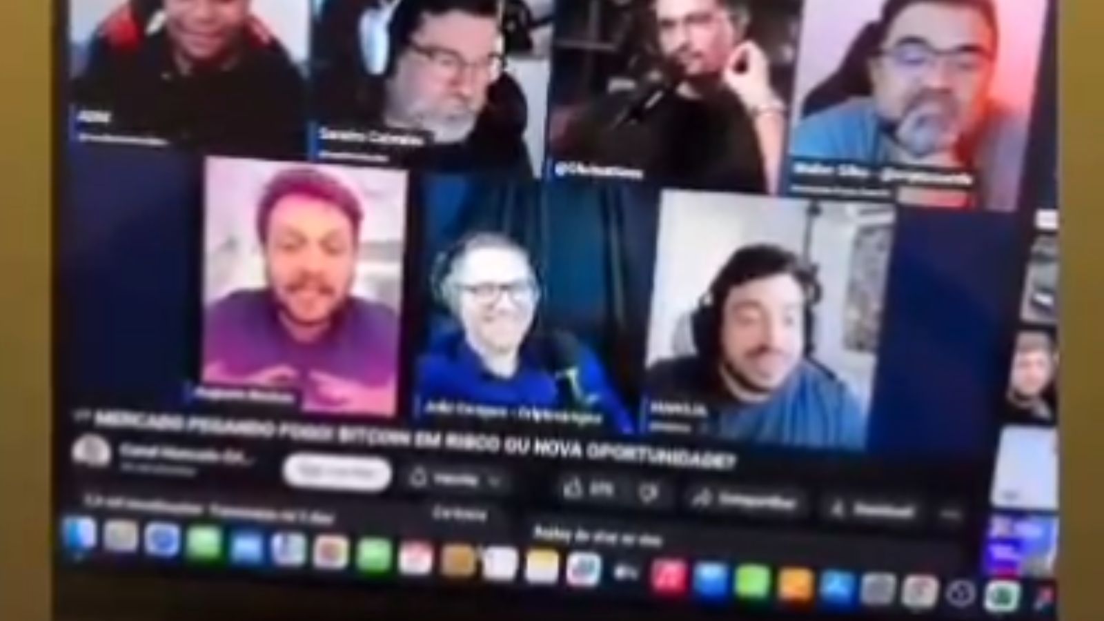 Influenciador cripto grita e esperneia em live Augusto Backes