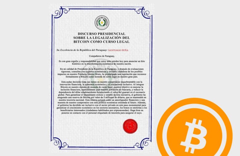 Paraguai segue El Salvador e anuncia Bitcoin como moeda de curso legal