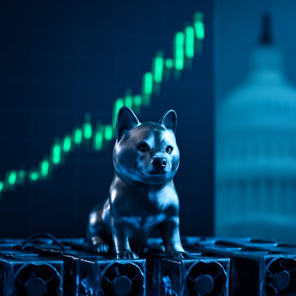 Dogecoin salta 5% com acordo ligado a Trump e aceno mais brando do Fed