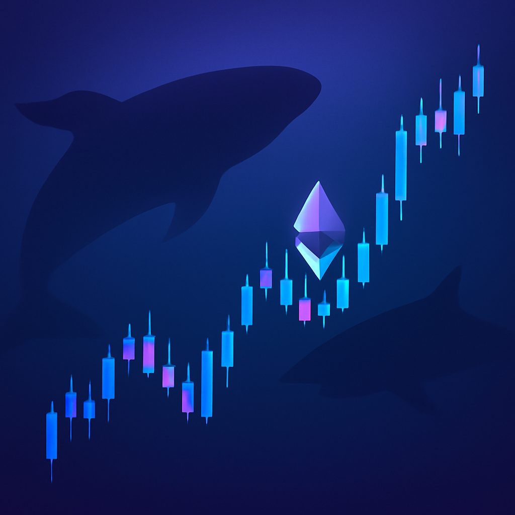 Analista projeta caminho do ETH a US$ 10 mil enquanto “baleias” e “tubarões” demonstram confiança