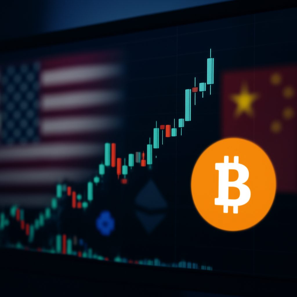 Bitcoin supera US$ 113 mil; SOL, ADA e ETH avançam com apetite por risco após avanço EUA–China