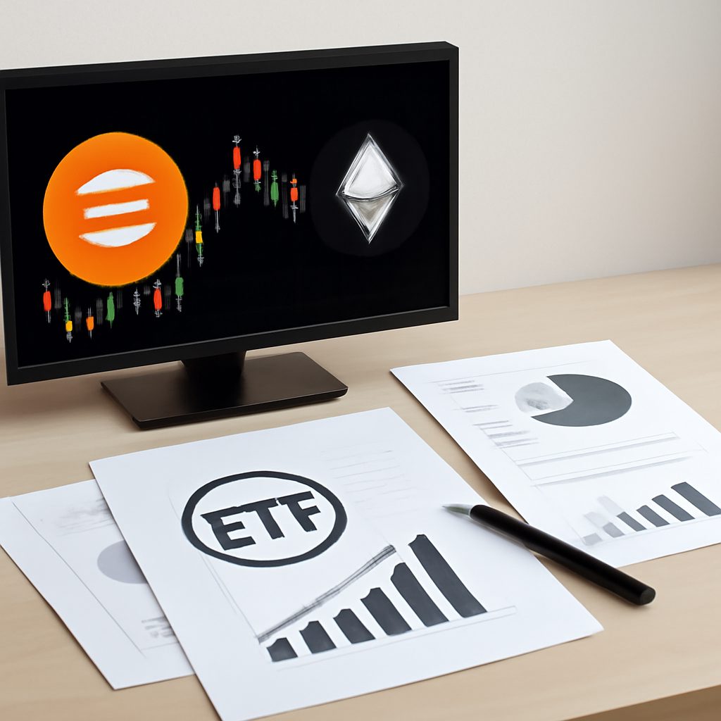Bitwise e 21Shares adicionam staking e cortam taxas em novos registros de ETFs de Solana e Ethereum