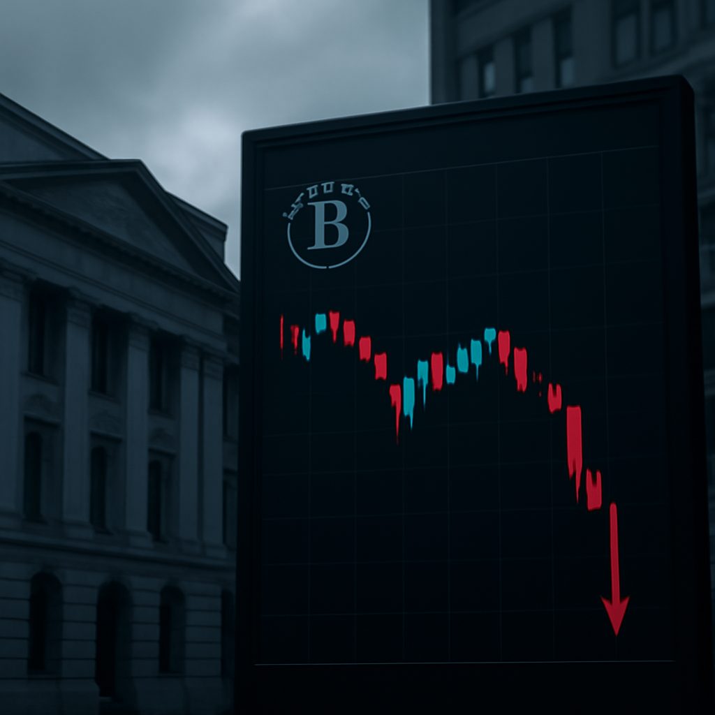 Temor bancário nos EUA reacende vendas forçadas: US$ 1,1 bi em liquidações pressiona o Bitcoin