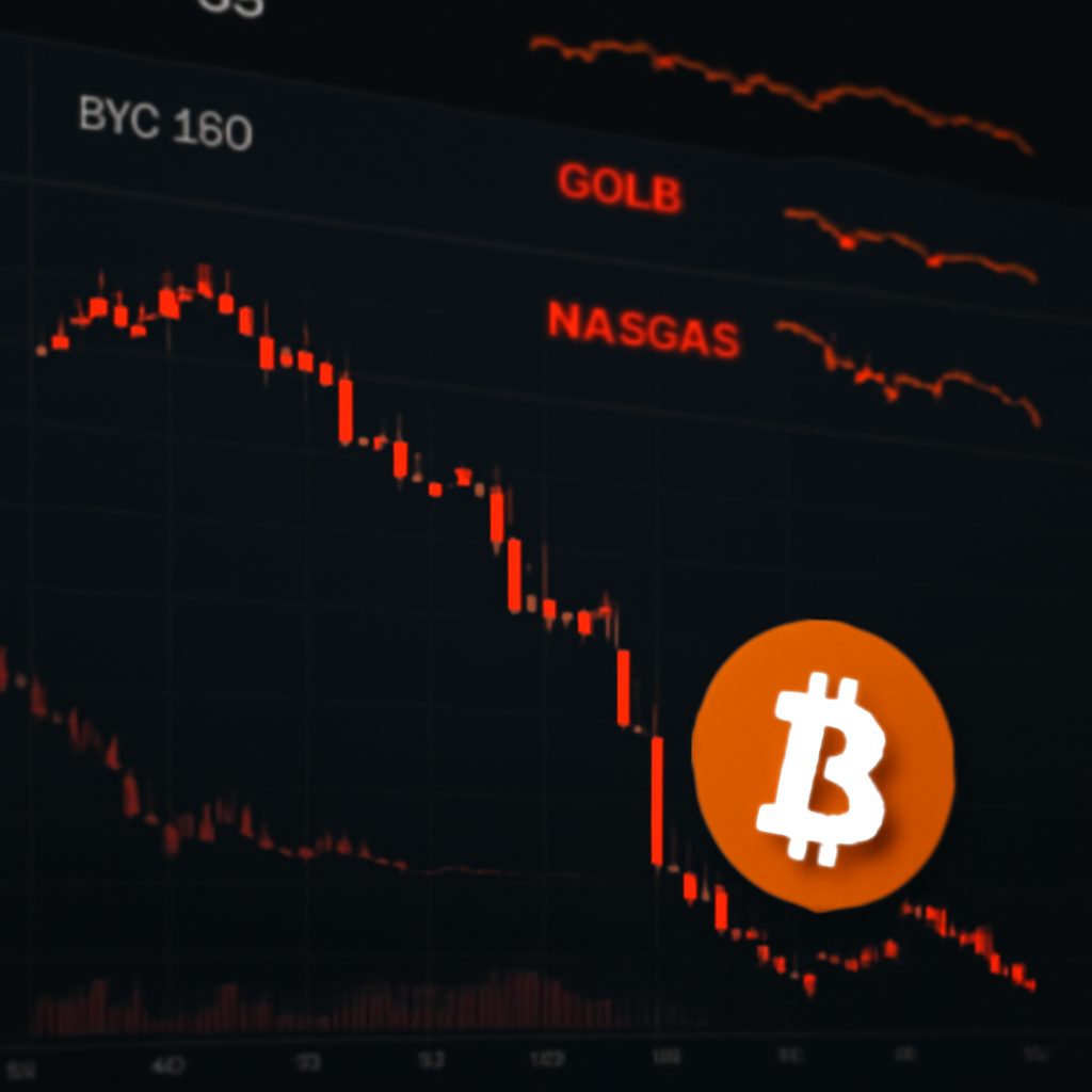 Bitcoin cai à mínima de 2026 em US$ 85.200; ouro devolve ganhos e Microsoft puxa Nasdaq para baixo