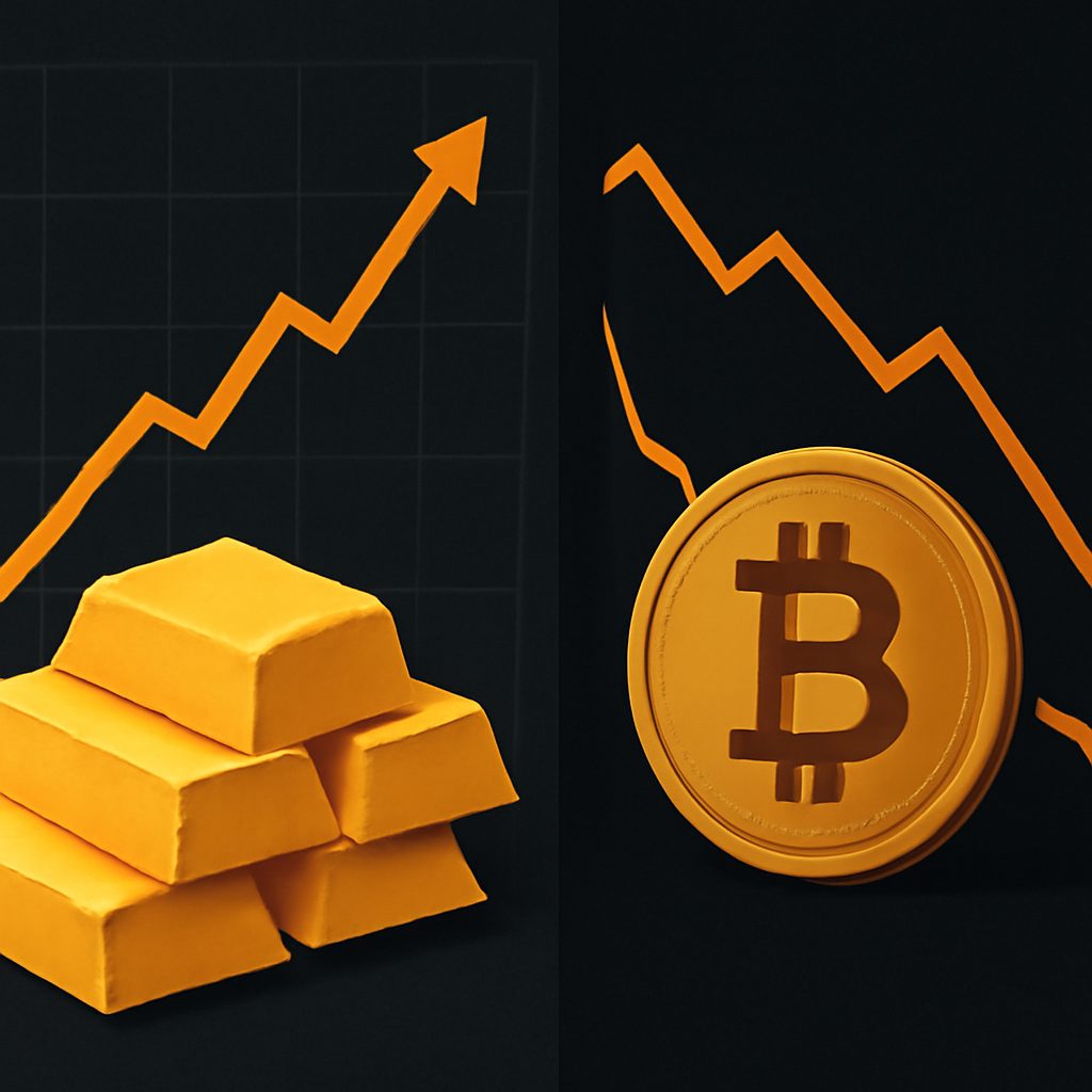 Ouro atinge recorde acima de US$ 5 mil, divergindo ainda mais do Bitcoin
