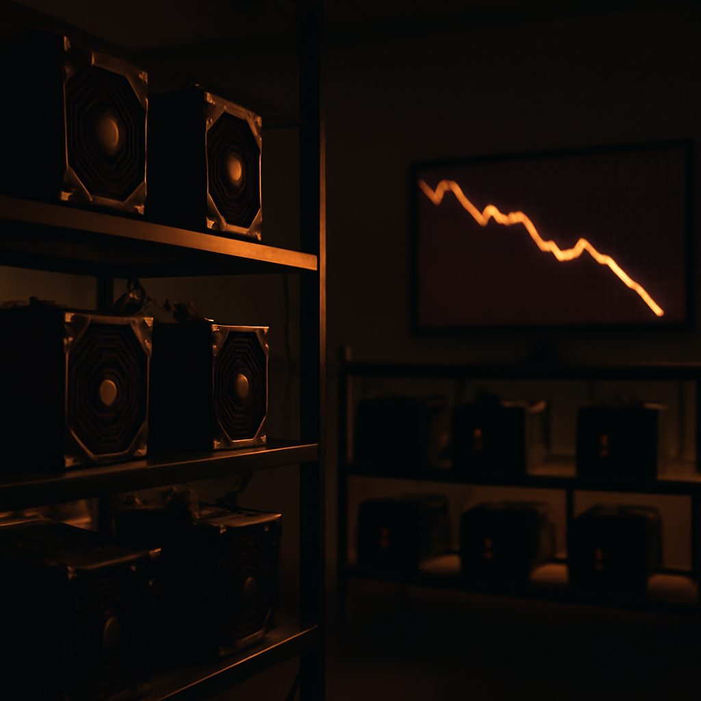 Mineradores de Bitcoin perdem US$19 mil por BTC enquanto a dificuldade cai 7,8%